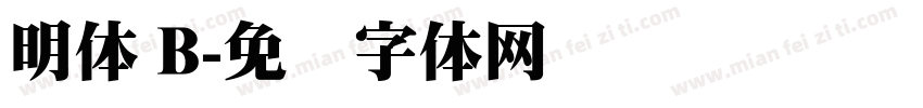 明体 B字体转换